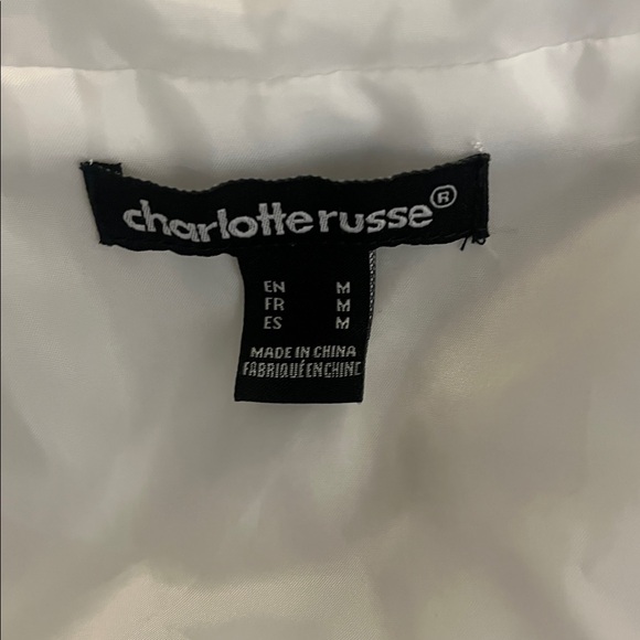 Charlotte Russe White Puffer Vest | Size M - Picture 3 of 5